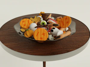 doces do dia das bruxas Modelo 3D