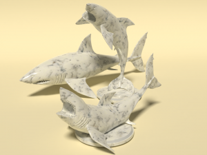 sharks figurine Model 3D