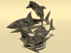 sharks figurine Model 3D