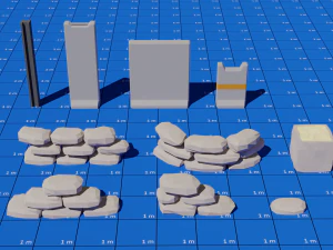 base militare low poly Modello 3D