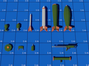 base militare low poly Modello 3D