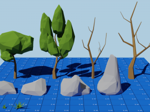 low poly military base 3D मॉडल