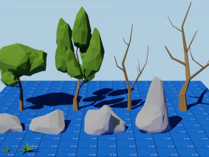 base militare low poly Modello 3D