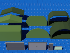 low poly military base 3D मॉडल