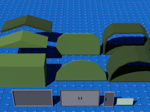 base militare low poly Modello 3D