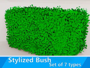 stylized bush pack 3D Model