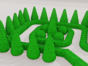 stylized bush pack Modello 3D