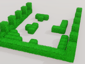 stylized bush pack Modello 3D
