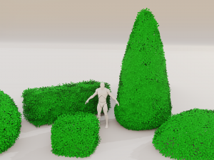 stylized bush pack Modello 3D