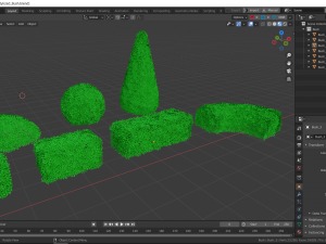 stylized bush pack Modello 3D