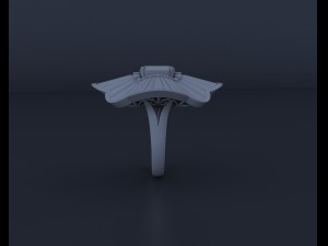 emeralds and diamonds luxury ring 3D Модель