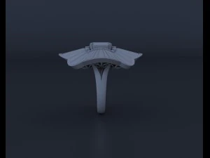 emeralds and diamonds luxury ring 3D Model