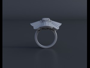 emeralds and diamonds luxury ring 3D Модель