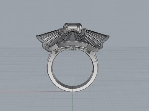 emeralds and diamonds luxury ring 3D Модель