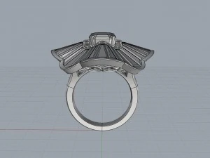 emeralds and diamonds luxury ring 3D Model