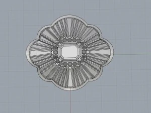 emeralds and diamonds luxury ring 3D Model