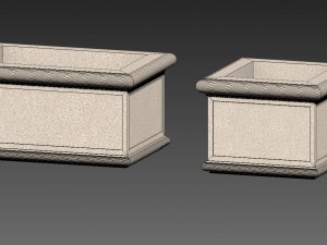 concrete planter 3D 模型