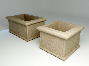 concrete planter Modello 3D