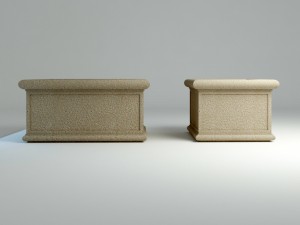 concrete planter 3D 模型