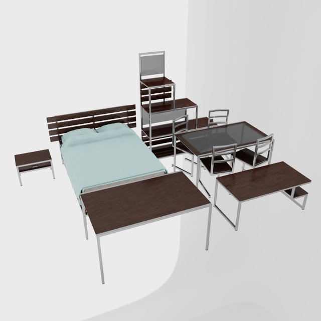 set of furniture nova 3D-Modell .c4d .max .obj .3ds .fbx .stl .blend 