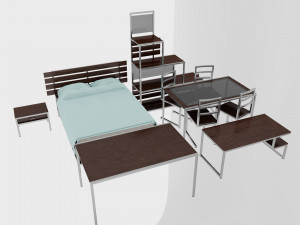 set of furniture nova 3D Модель