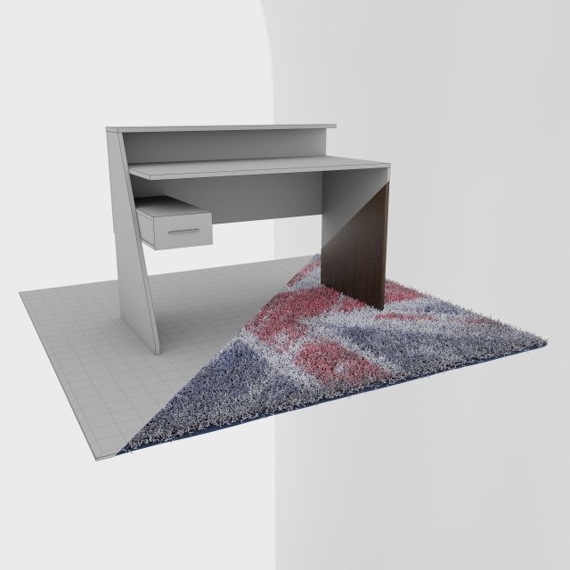 computer desk clint Model 3D .c4d .max .obj .3ds .fbx .stl .blend 