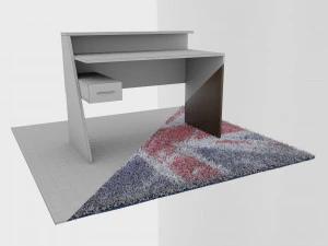 computer desk clint 3D Model