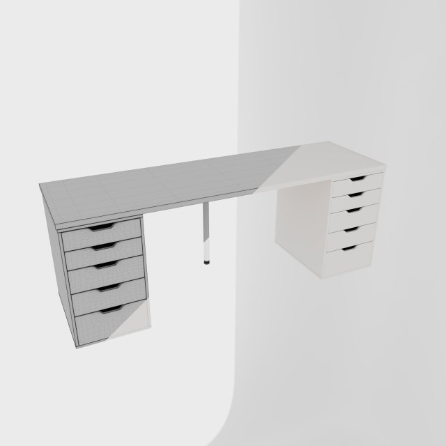 table ikea linnmonalex white 3D Модель .c4d .max .obj .3ds .fbx .stl .blend 
