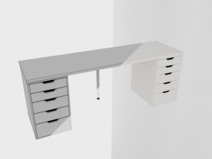 table ikea linnmonalex white 3D Model