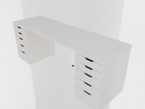 table ikea linnmonalex white 3D Модель