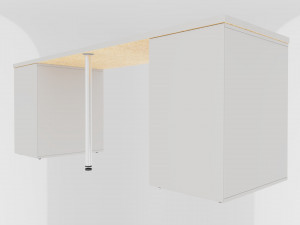 table ikea linnmonalex white 3D Модель