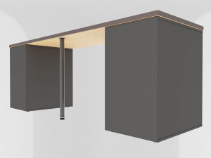 table ikea linnmonalex grey-brown Modelo 3D