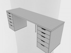 table ikea linnmonalex grey-brown Modelo 3D