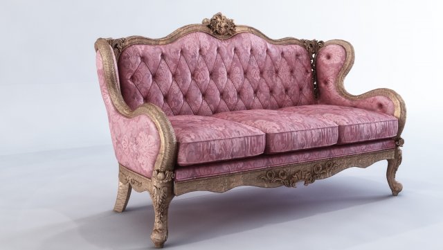 italian classic sofa Modello 3D .c4d .max .obj .3ds .fbx .stl .blend 