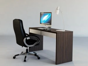 work desk and chair 3D Model