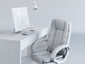 work desk and chair 3D Model