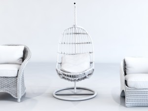 straw furniture outdoor 3D मॉडल