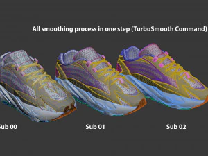 adidas yeezy boost 700 v2 static cgi 3D Model