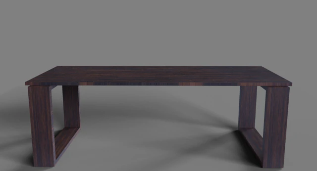 wenge hardwood table 3D Model .c4d .max .obj .3ds .fbx .stl .blend 