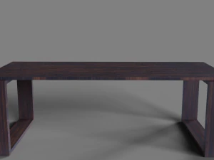 웽지 원목 테이블 3D 모델