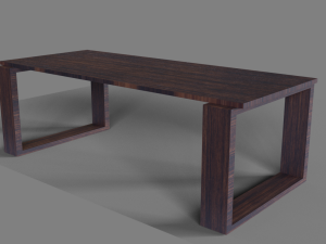 wenge hardwood table 3D 모델