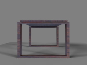 wenge hardwood table 3D 모델