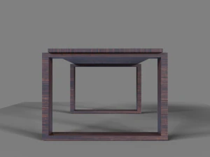 wenge hardwood table 3D Model