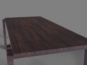 wenge hardwood table 3D 모델
