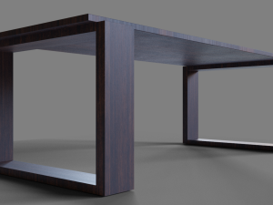 wenge hardwood table 3D 모델