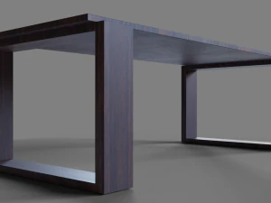 wenge hardwood table 3D Model