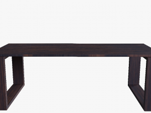 wenge hardwood table 3D 모델