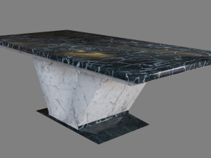 marble table updated Modello 3D