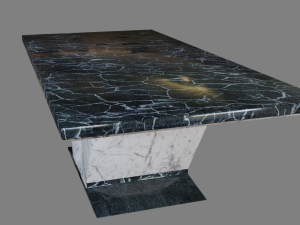 marble table updated Modello 3D