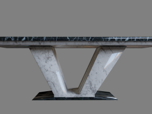 marble table updated Modello 3D